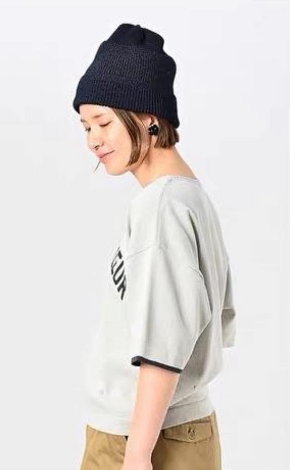 45R撞色logo tee