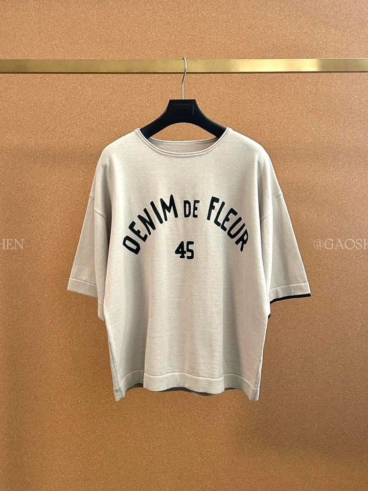 45R撞色logo tee