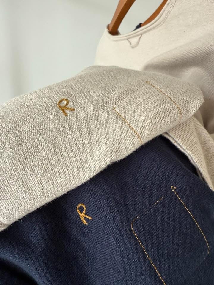 45R撞色logo tee