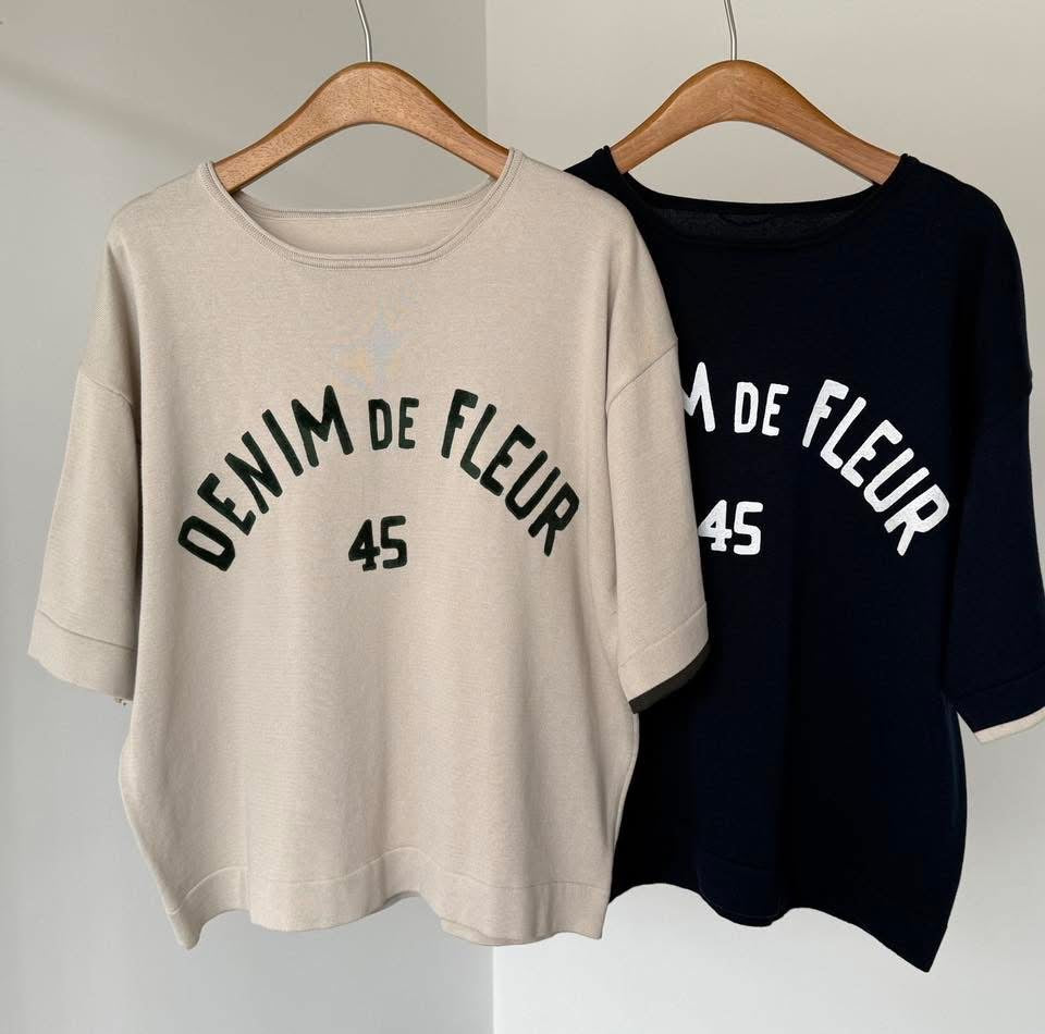 45R撞色logo tee