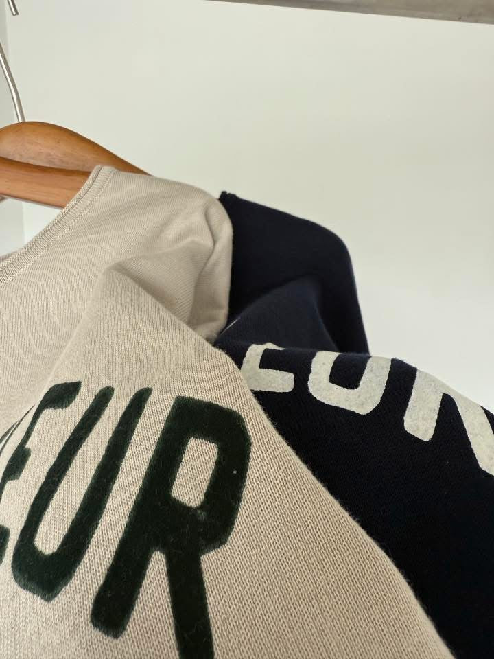 45R撞色logo tee