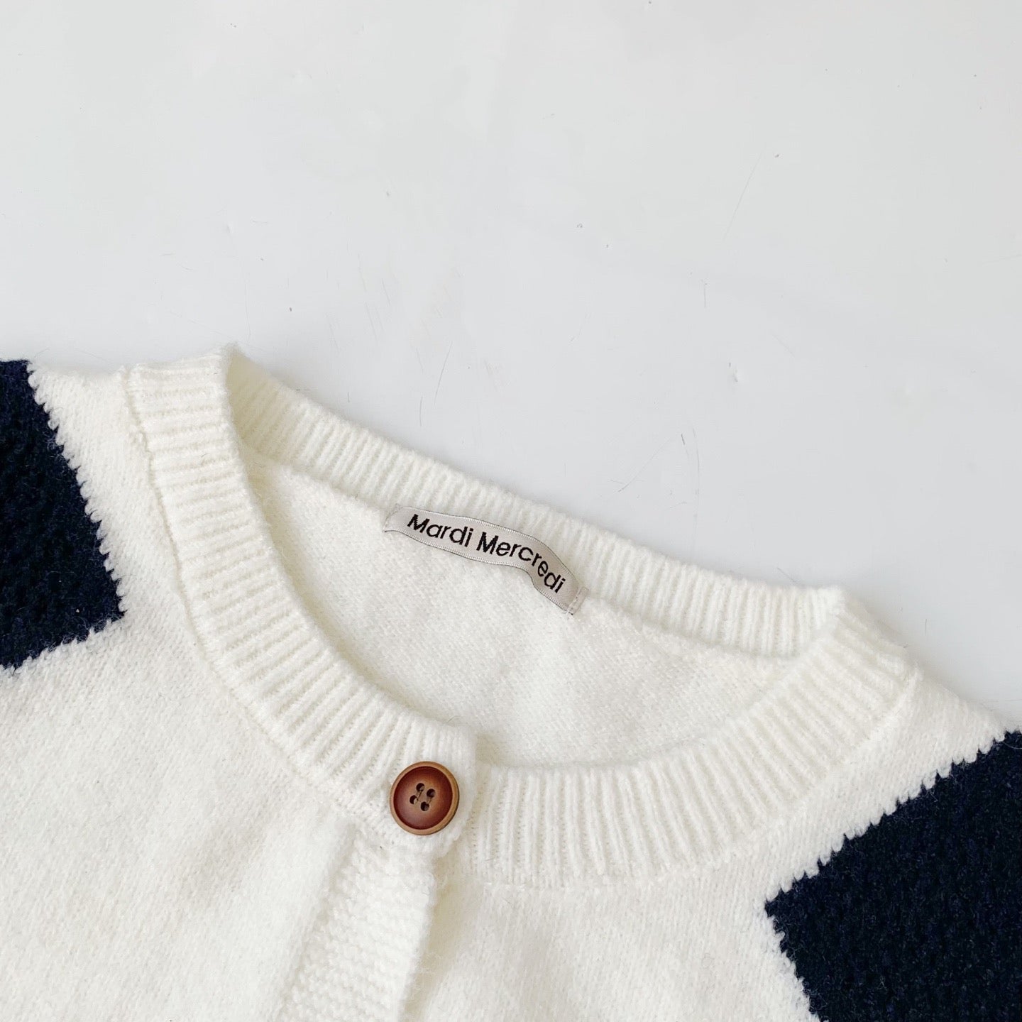 Mardi菱形pattern cardigan