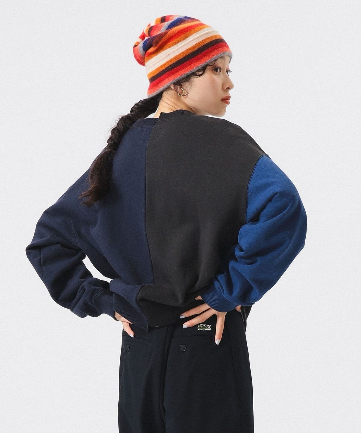 TNF x beams 接拼不規則衛衣