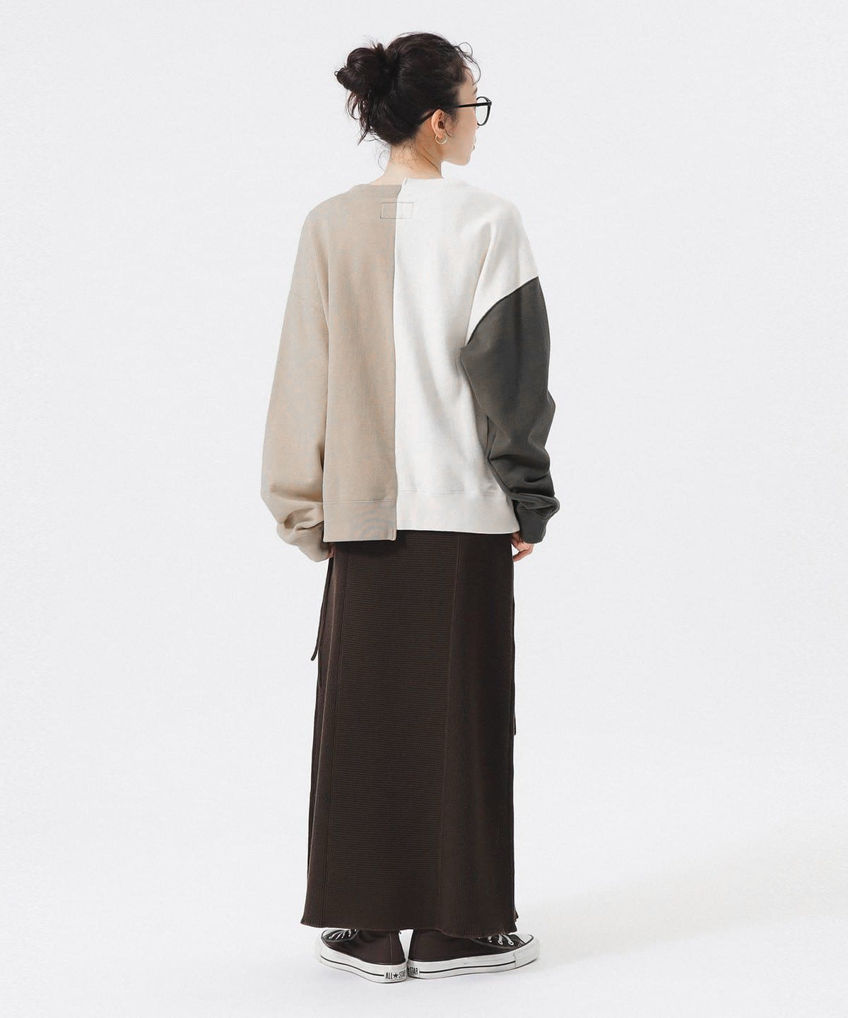 TNF x beams 接拼不規則衛衣