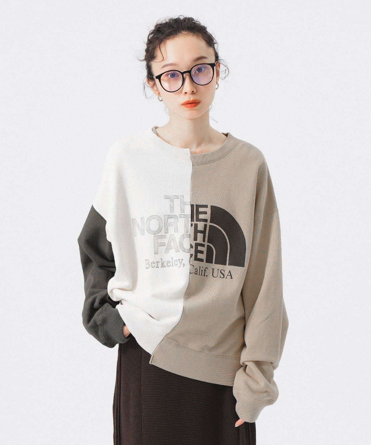 TNF x beams 接拼不規則衛衣