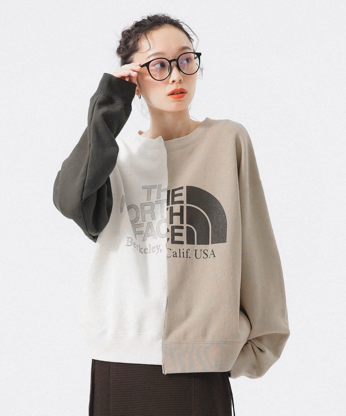 TNF x beams 接拼不規則衛衣