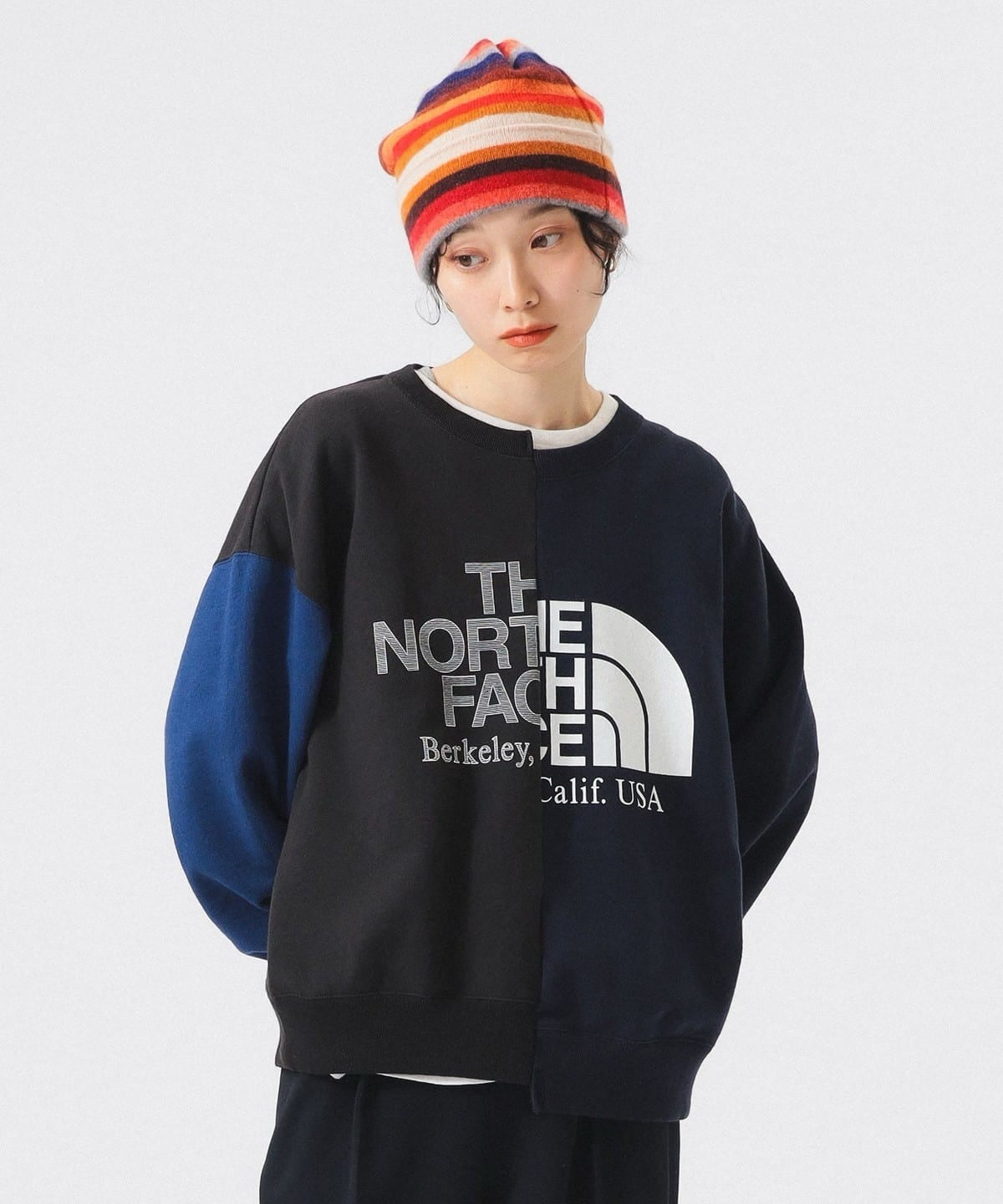 TNF x beams 接拼不規則衛衣