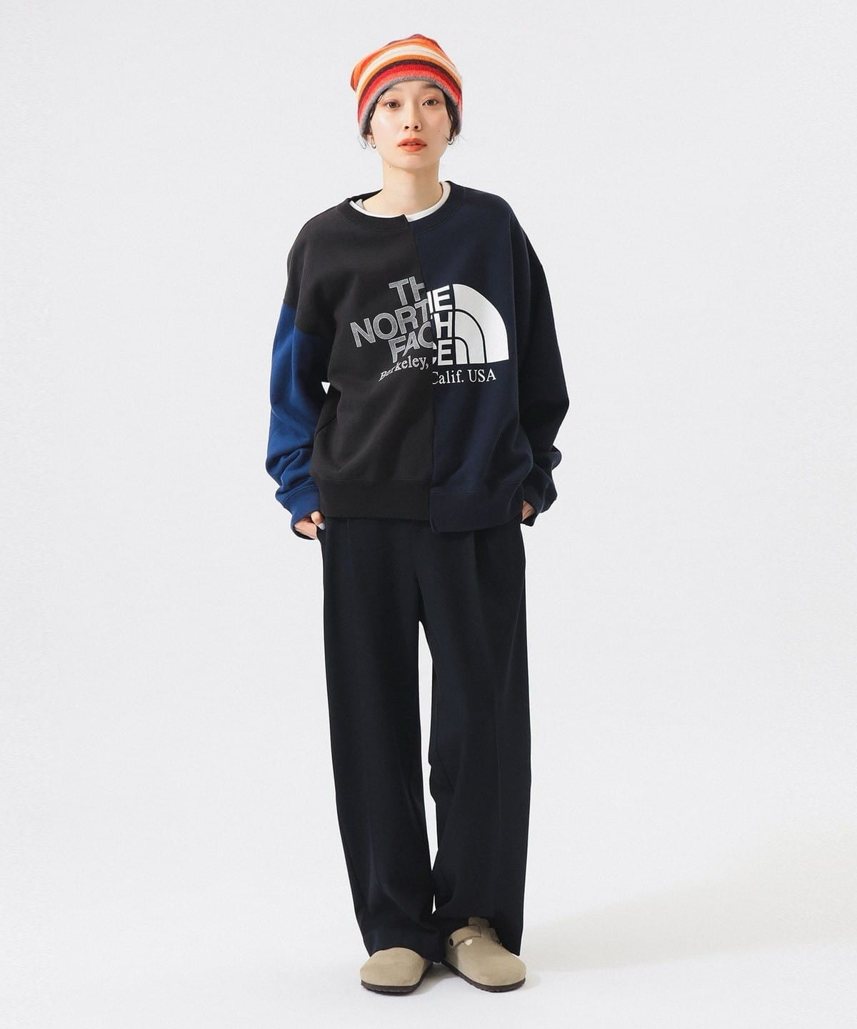 TNF x beams 接拼不規則衛衣