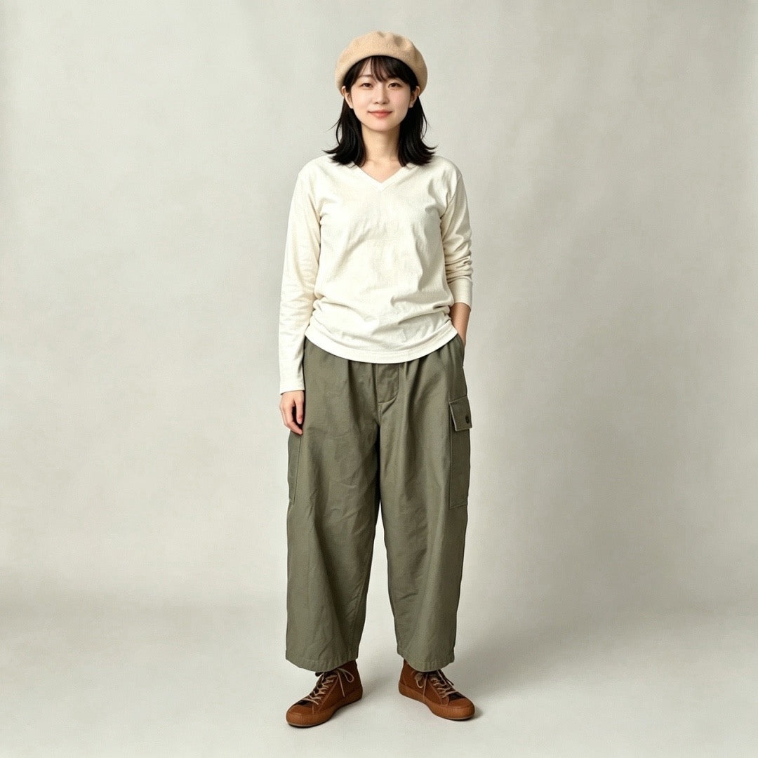 45R v領淨色tee