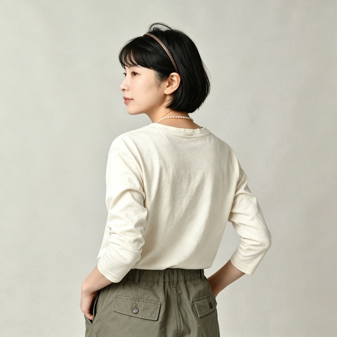 45R v領淨色tee
