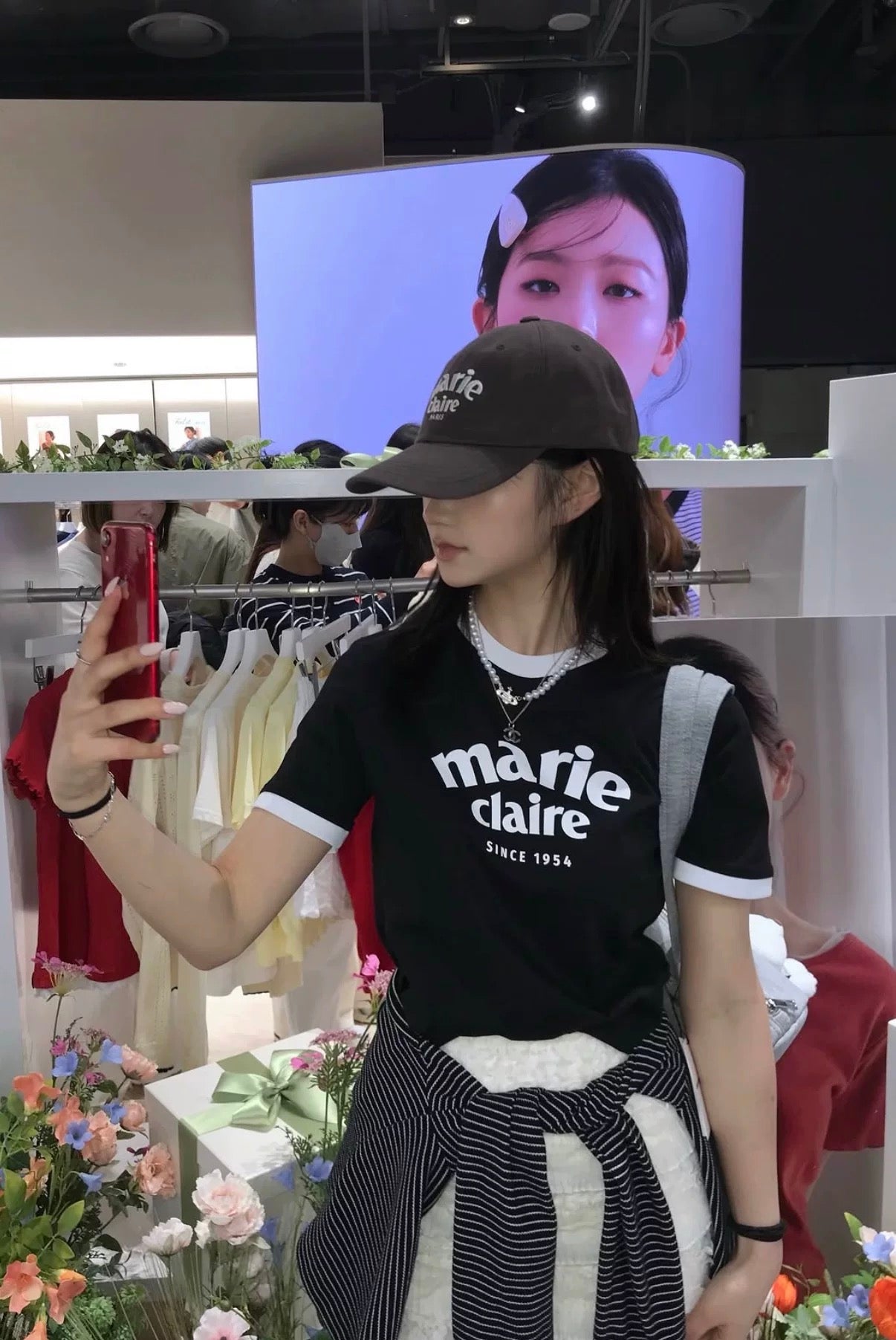 Marie Claire撞色tee