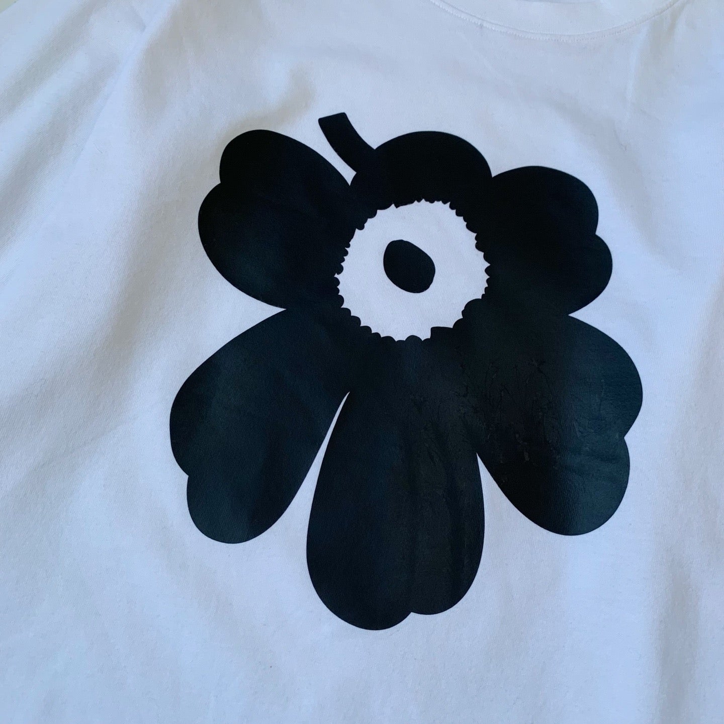 Marimekko flower長袖印花tee