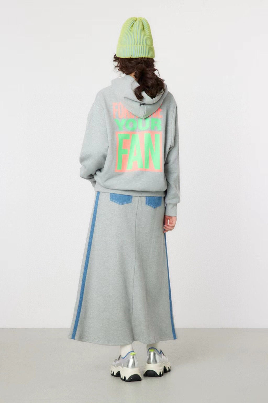 Rodeo crowns 牛仔接拼半折裙