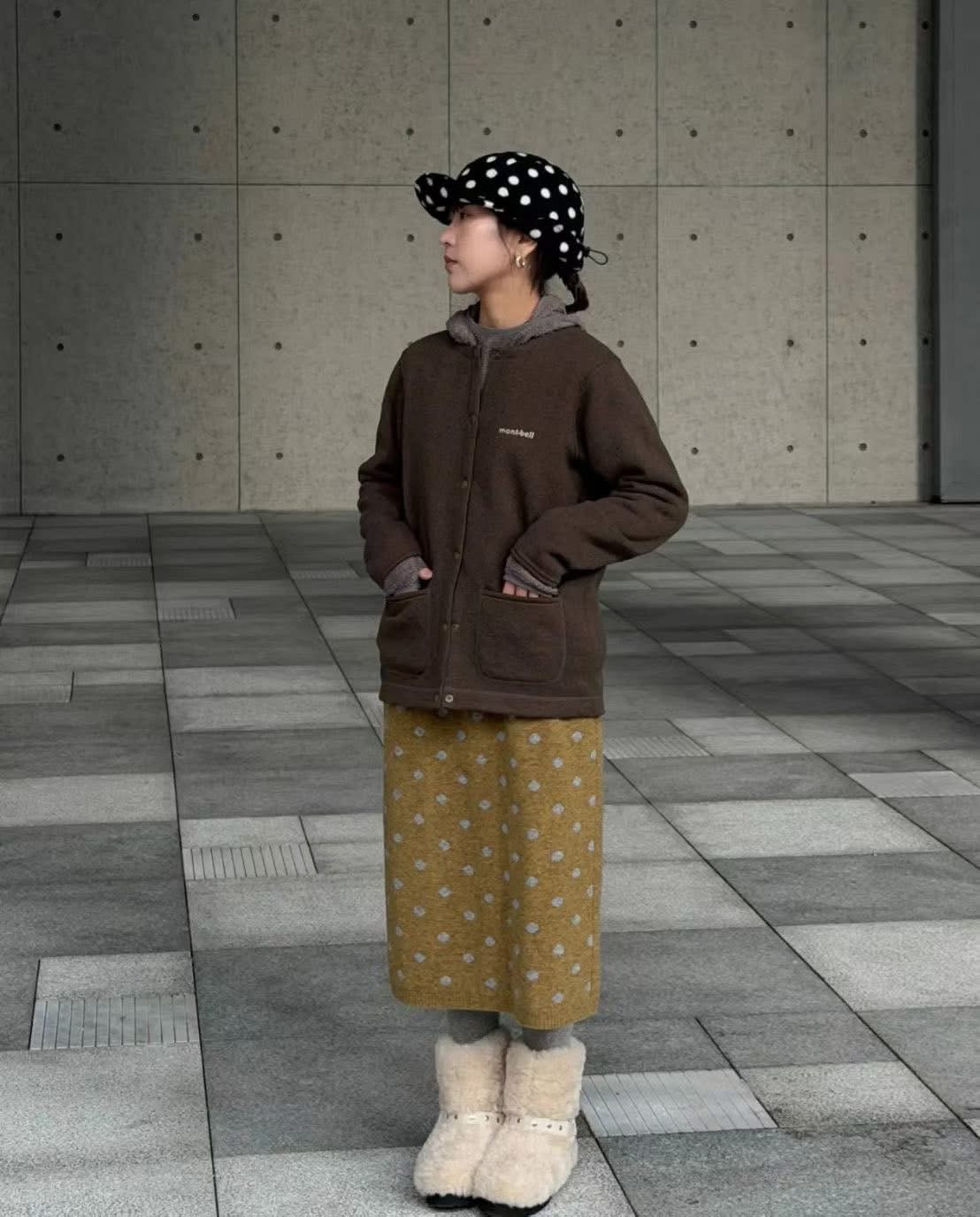 Mont bell抓絨針織外套