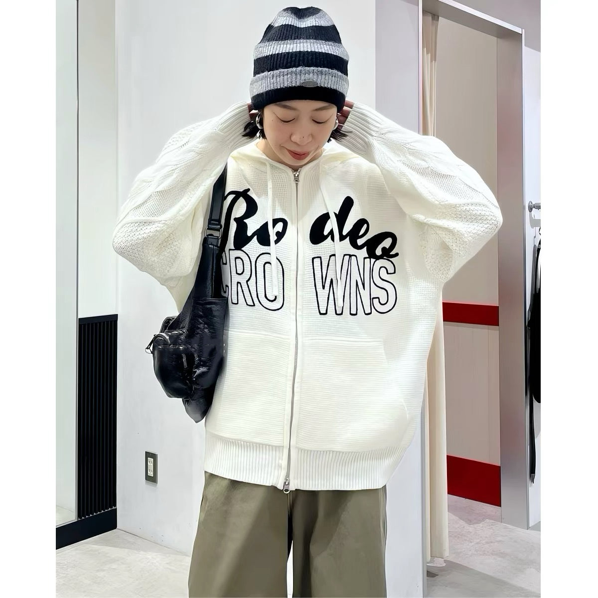 Rodeo crowns 針織hoodies zip jacket