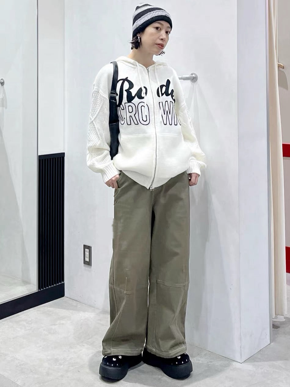 Rodeo crowns 針織hoodies zip jacket