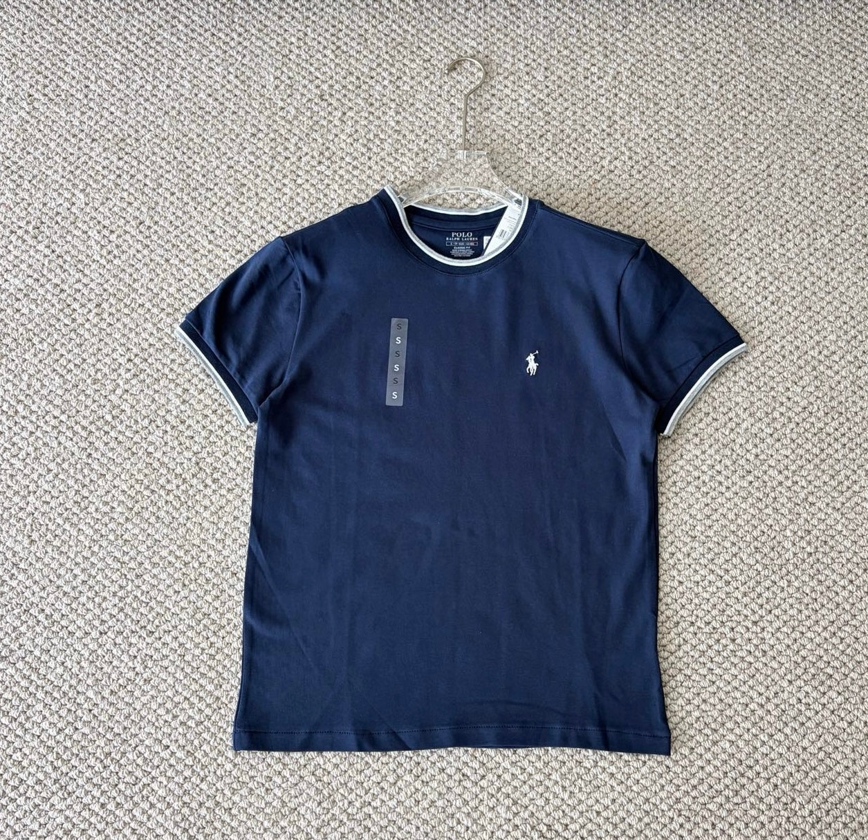 Polo撞色tee