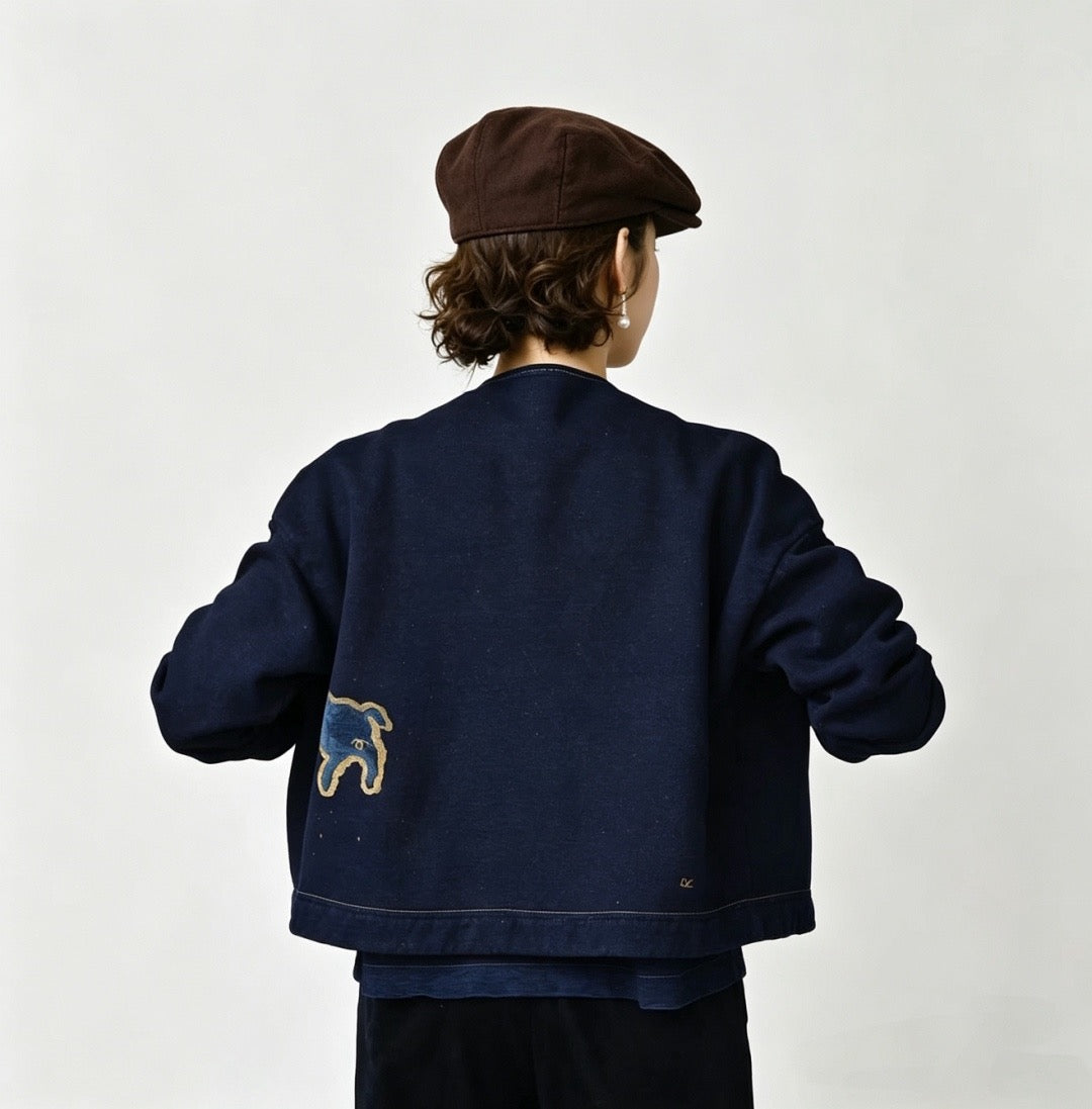 45R 小豬刺繡cardigan