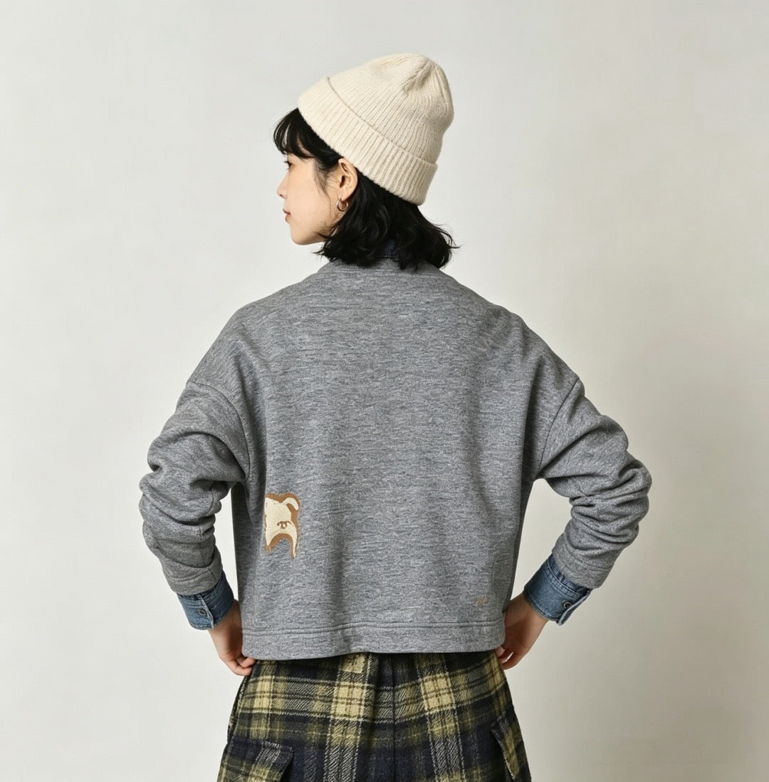 45R 小豬刺繡cardigan