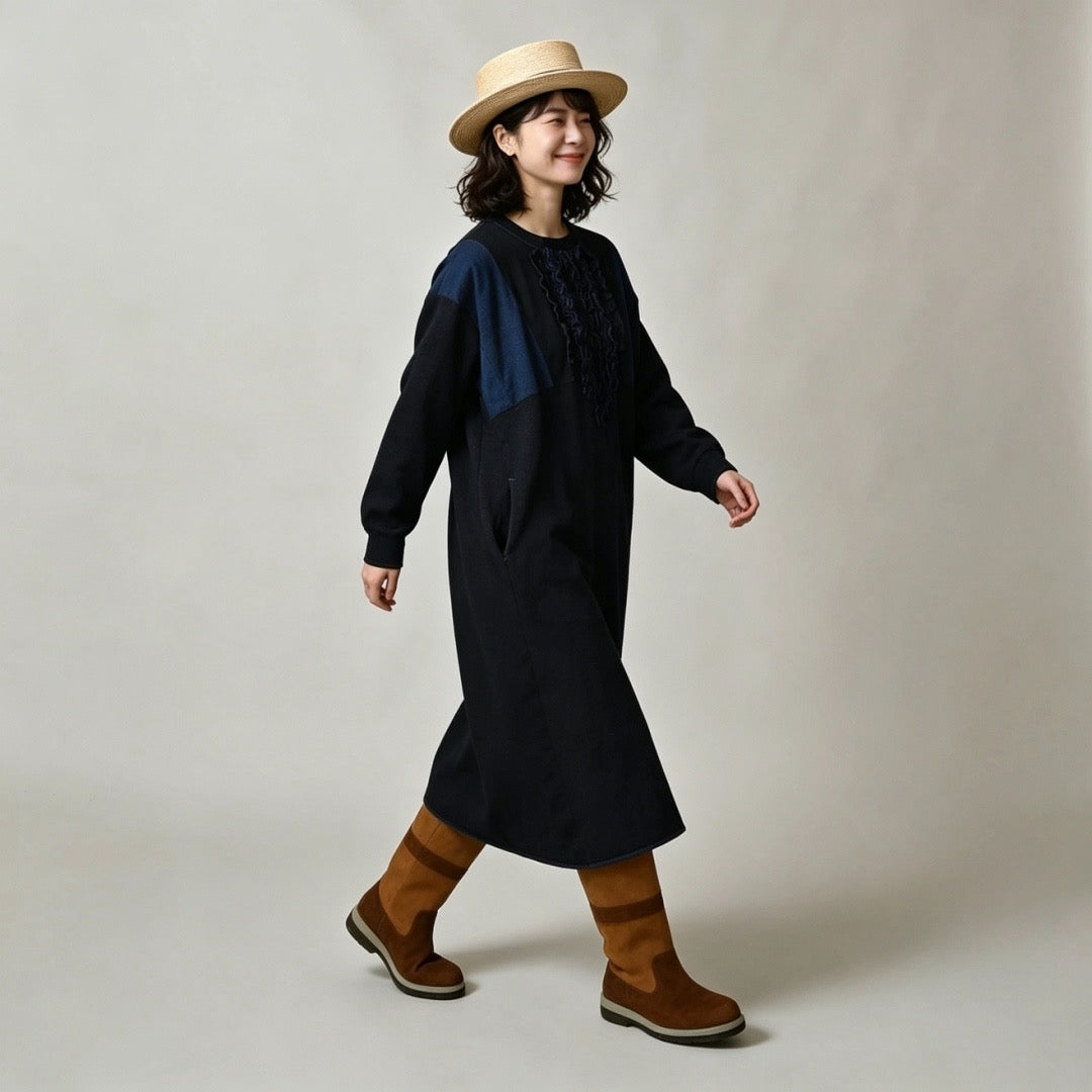 45R荷葉邊one piece
