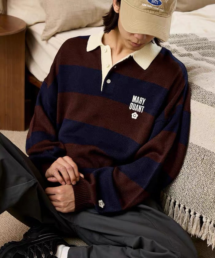 Mary Quant 刺繡針織polo shirt