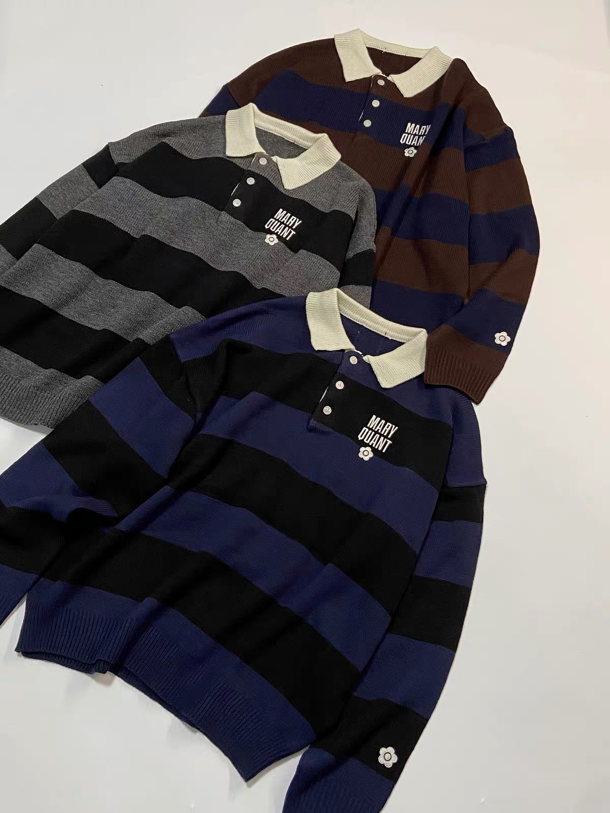 Mary Quant 刺繡針織polo shirt