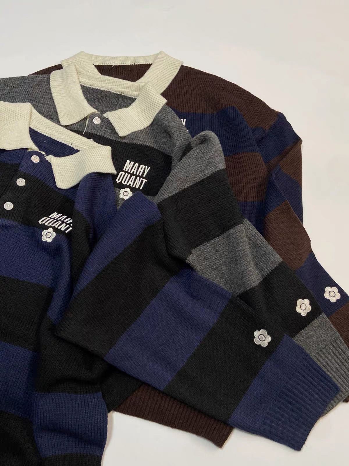 Mary Quant 刺繡針織polo shirt