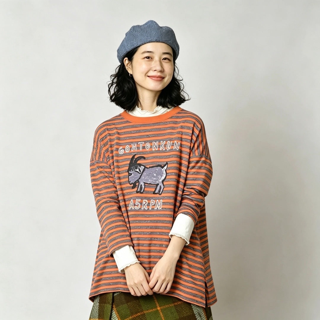 45R sheep間條tee
