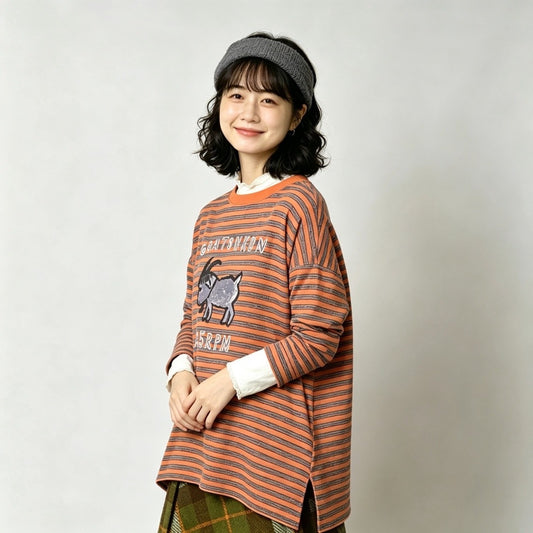45R sheep間條tee