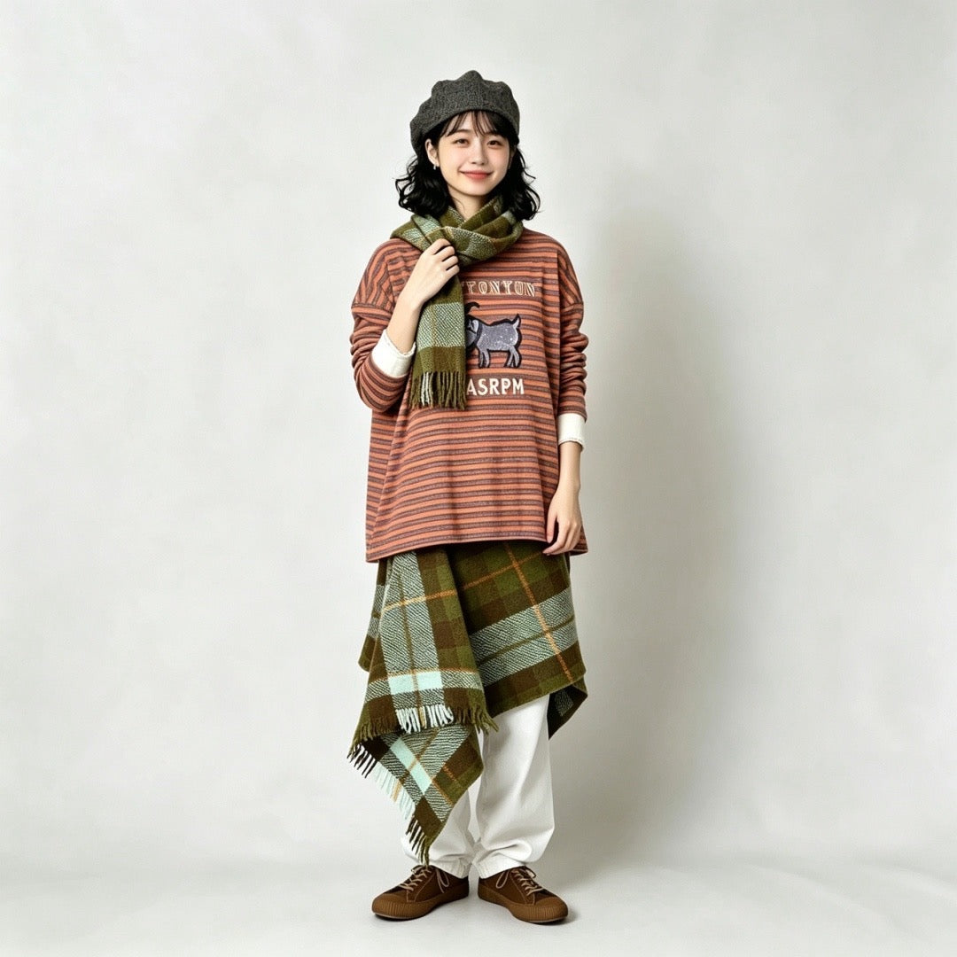 45R sheep間條tee
