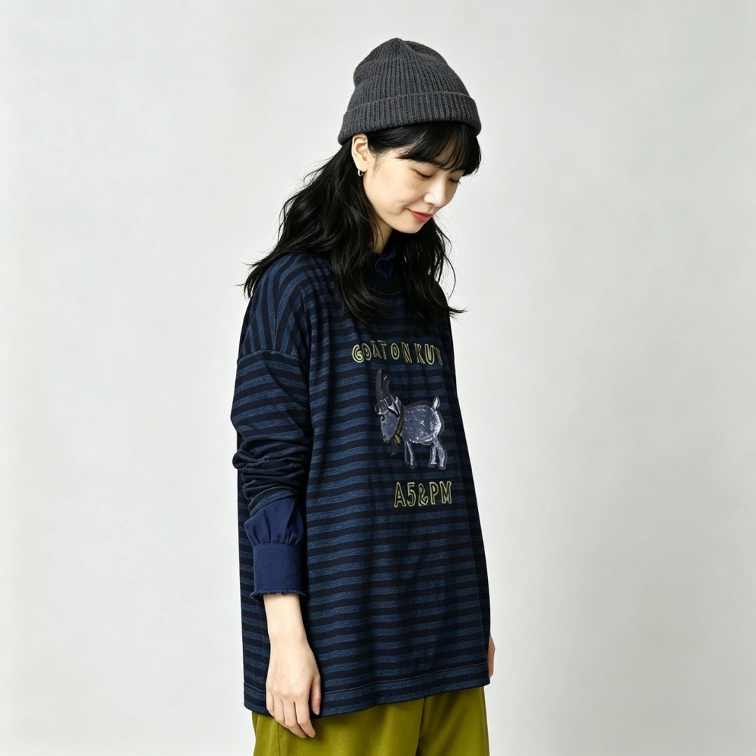 45R sheep間條tee