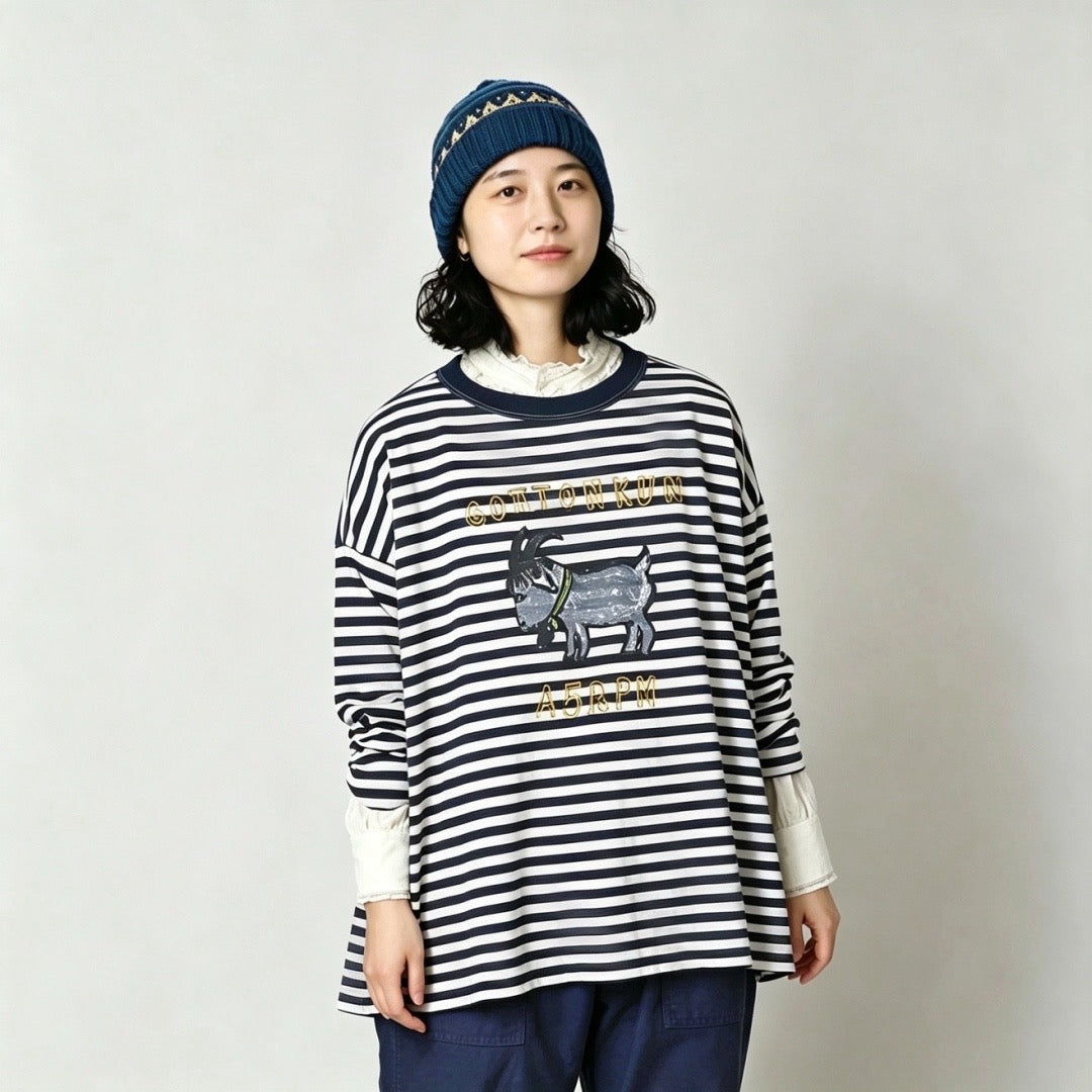 45R sheep間條tee
