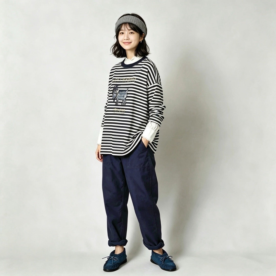 45R sheep間條tee
