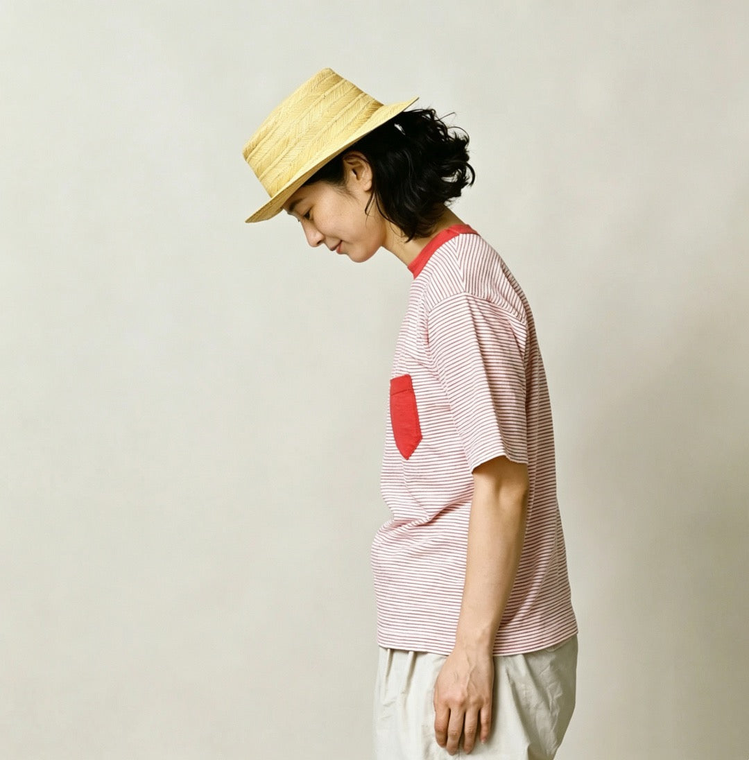 45R間條pocket tee