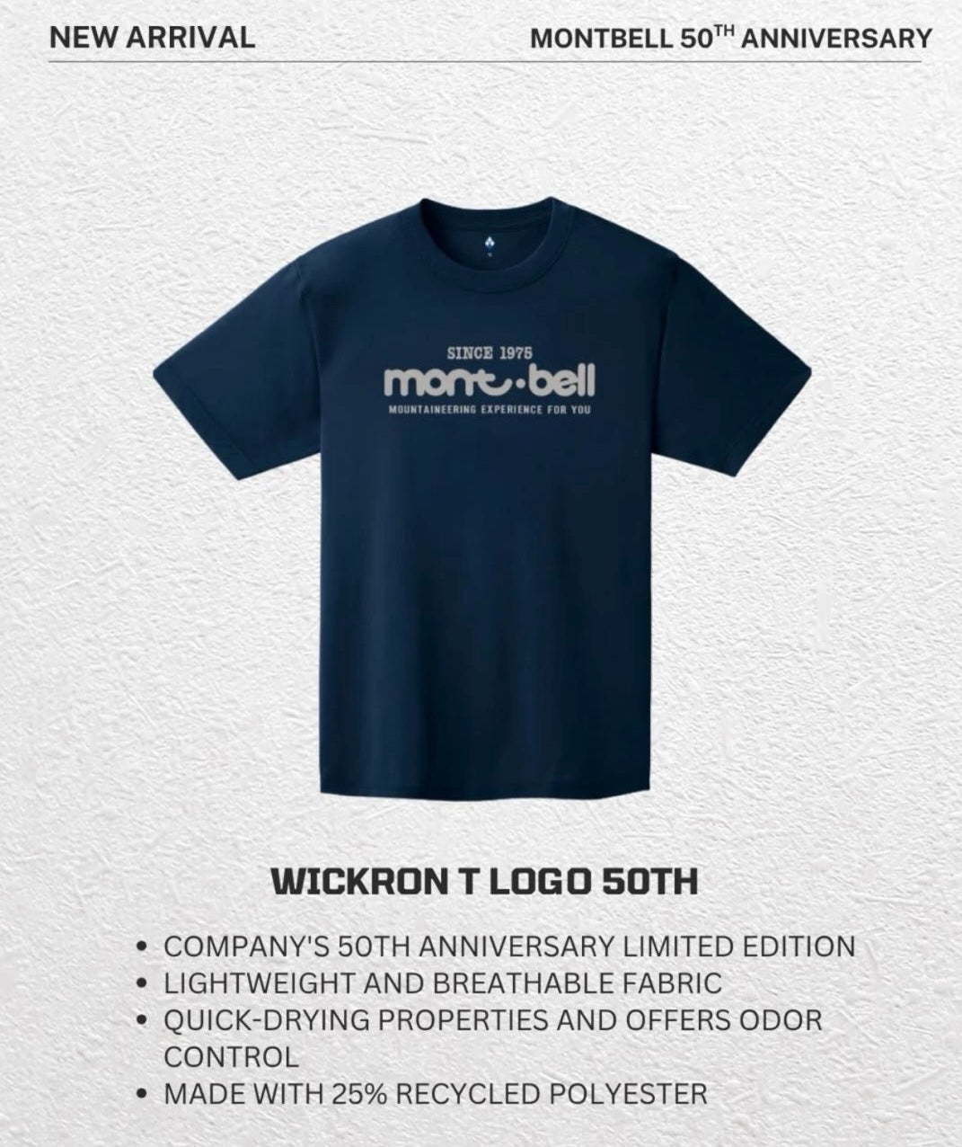 Mont bell 50th印花tee