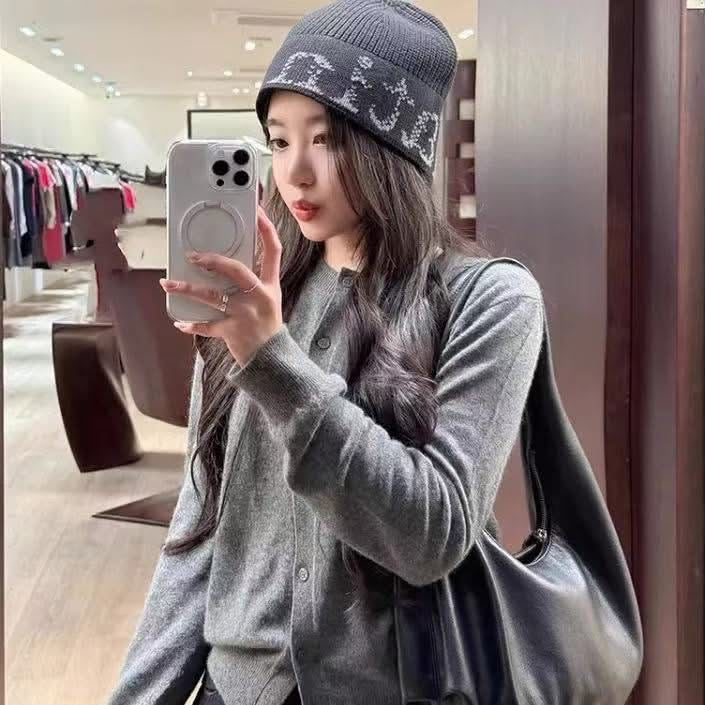 Matin Kim 提花針織冷帽