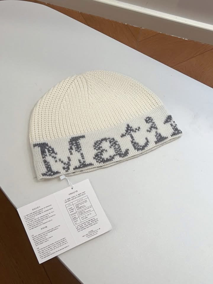 Matin Kim 提花針織冷帽
