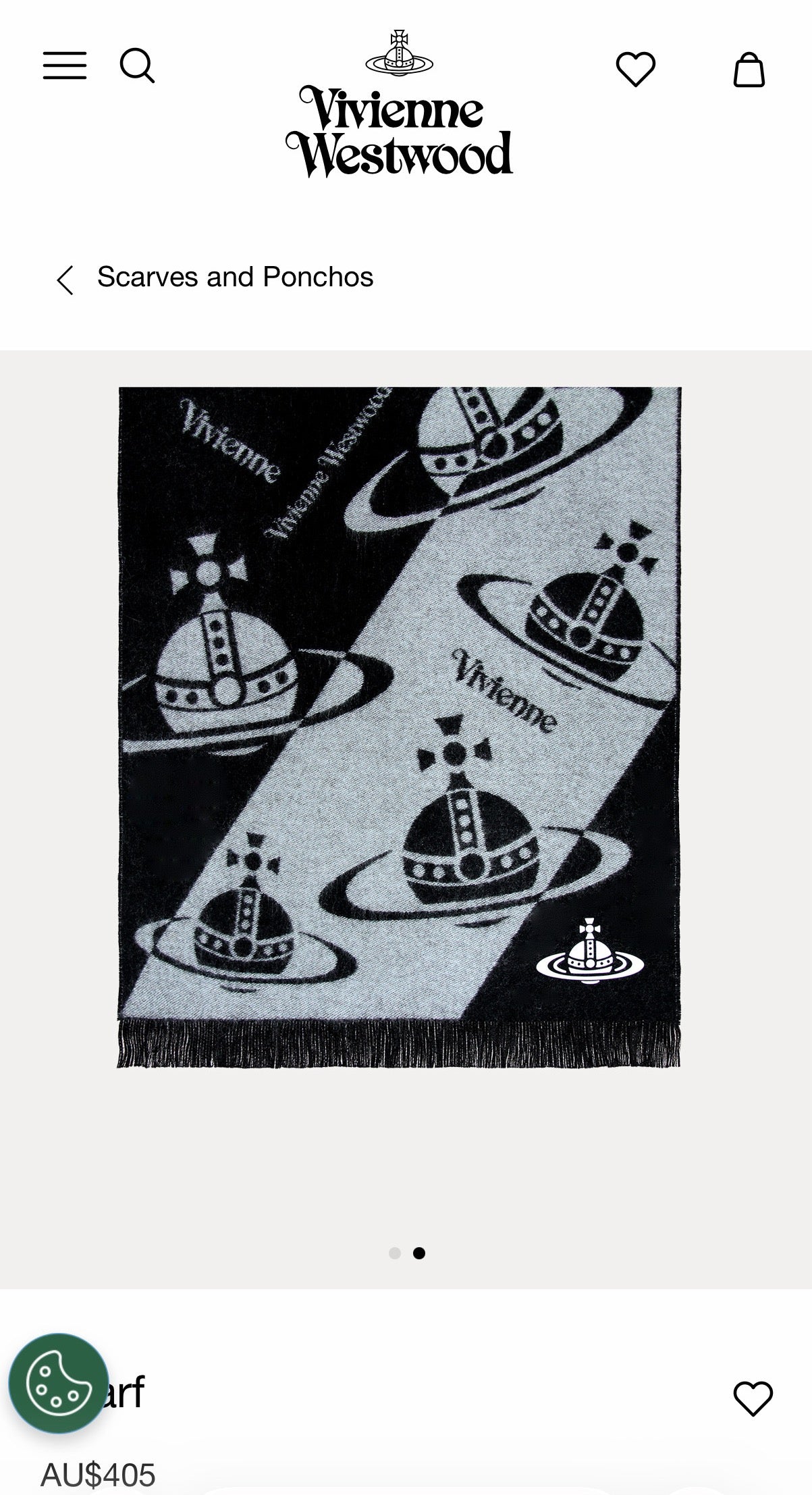 Vivienne Westwood 提花logo頸巾