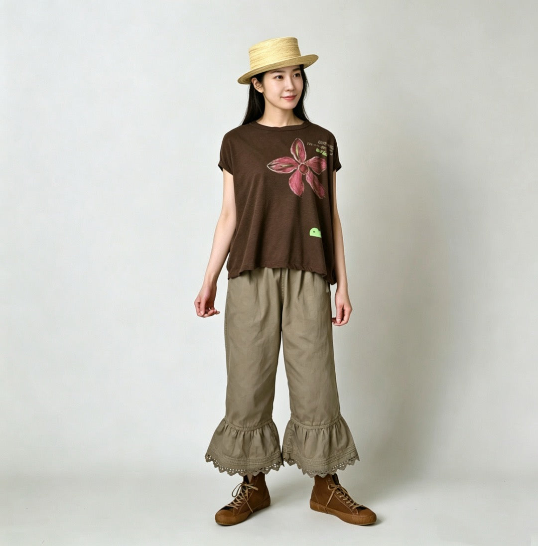 45R flower pattern tee
