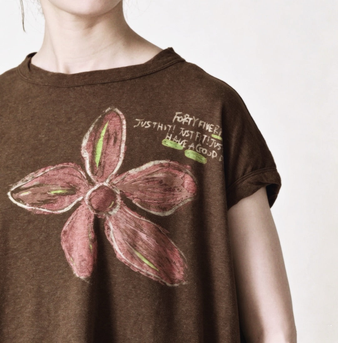 45R flower pattern tee