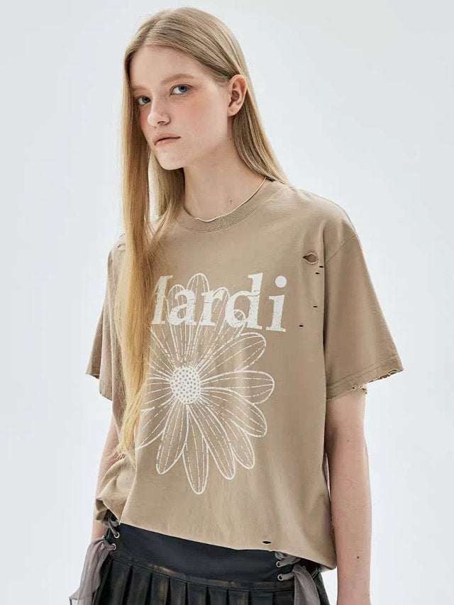 Mardi Mercredi 破洞tee