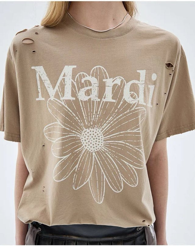 Mardi Mercredi 破洞tee
