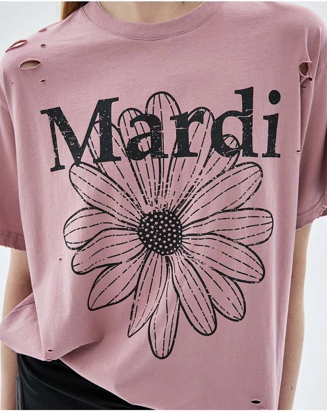 Mardi Mercredi 破洞tee