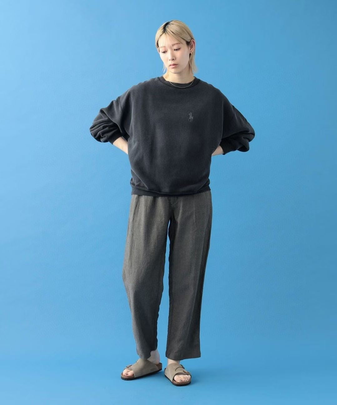 Polo撞色衛衣