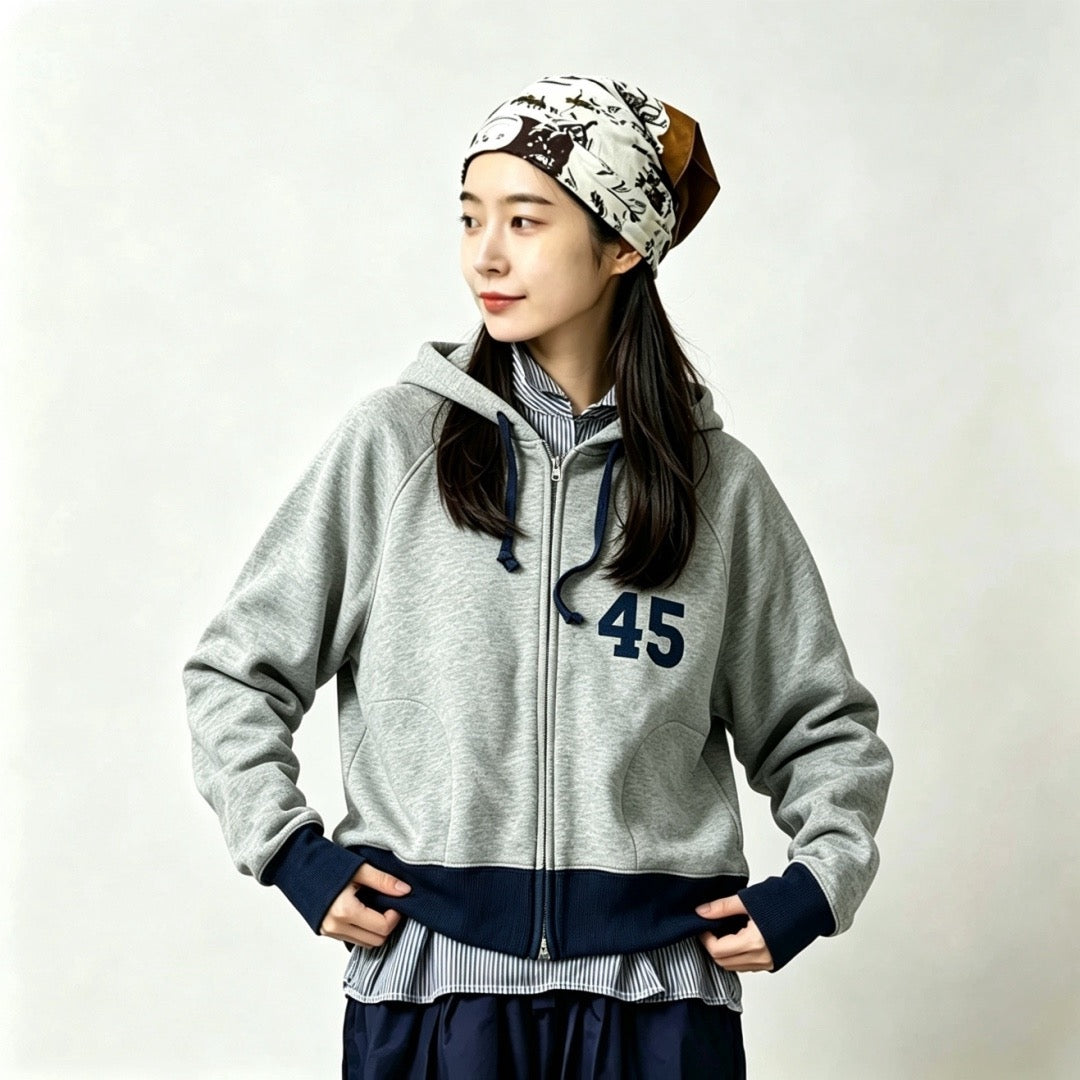 45R撞色hoodies jacket
