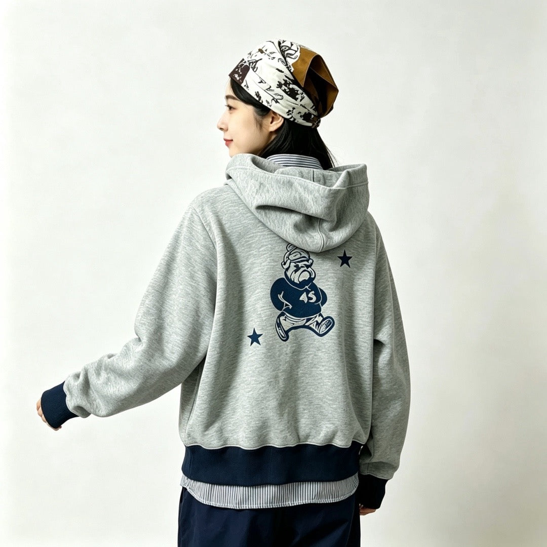 45R撞色hoodies jacket