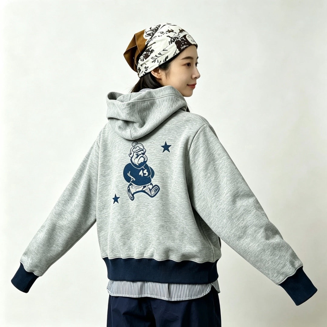 45R撞色hoodies jacket