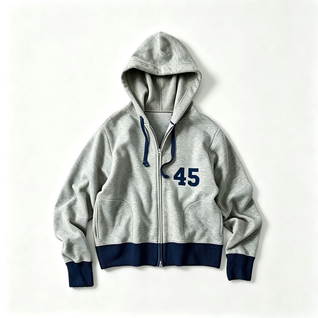 45R撞色hoodies jacket