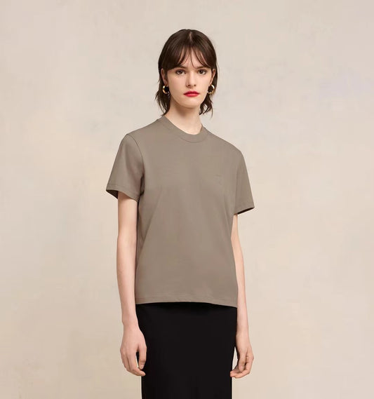AMI 刺繡logo tee