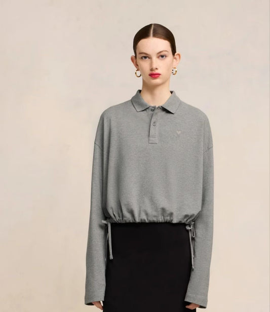 AMI長袖polo shirt
